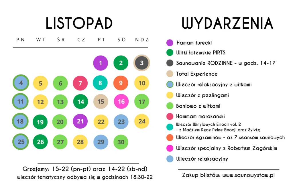 KALENDARZ LISTOPAD 2024