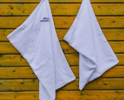 Ręcznik ToWell z logo Saunowego Stawu