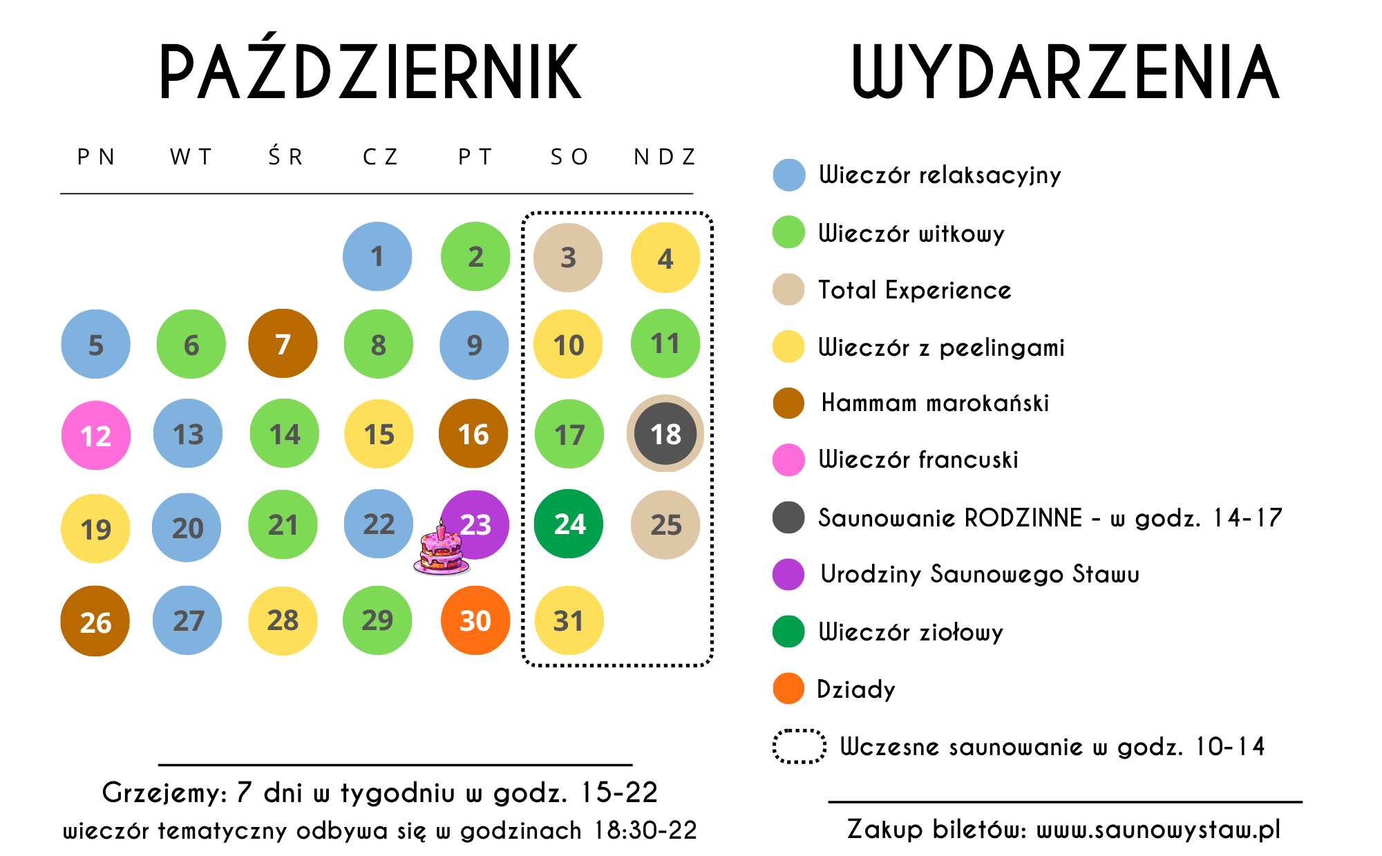 KALENDARZ PAŹDZIERNIK 26